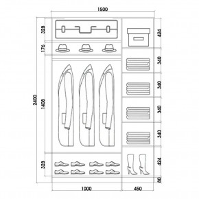 Шкаф-купе ХИТ 24-15-15 (620) в Шадринске - shadrinsk.mebel24.online | фото 3