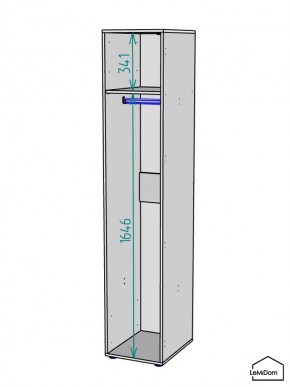 Шкаф Linnea MHR-1 2050х400х510 (Графит-М 11.1.25) в Шадринске - shadrinsk.mebel24.online | фото 3