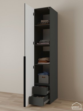 Шкаф Linnea MHR-1-4 2050х400х510 (Графит-М 11.1.25) в Шадринске - shadrinsk.mebel24.online | фото 6