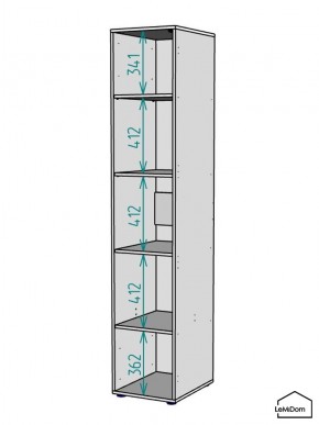 Шкаф Linnea MHR-1PO-2 2050х400х510 (Белый-М 11.1.1) в Шадринске - shadrinsk.mebel24.online | фото 3