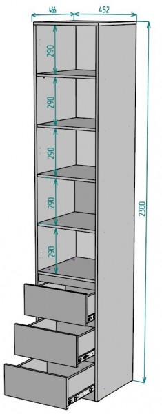 Шкаф Мальта H159 в Шадринске - shadrinsk.mebel24.online | фото 2