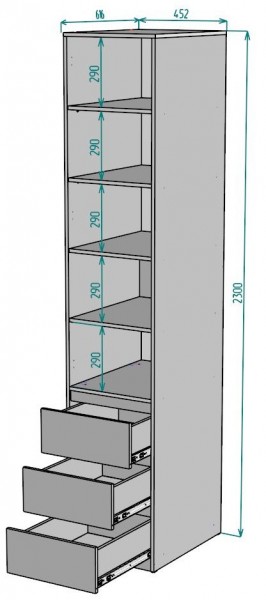 Шкаф Мальта H161 в Шадринске - shadrinsk.mebel24.online | фото 2