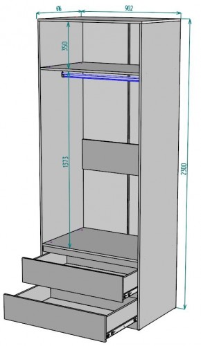 Шкаф Мальта H186 в Шадринске - shadrinsk.mebel24.online | фото 2