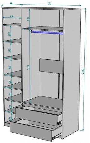 Шкаф Мальта H216 в Шадринске - shadrinsk.mebel24.online | фото 2