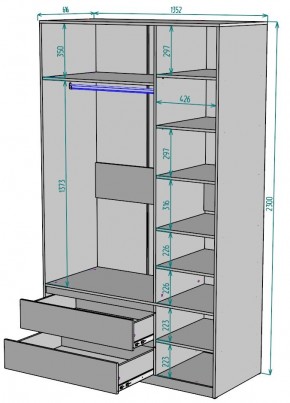 Шкаф Мальта H217 в Шадринске - shadrinsk.mebel24.online | фото 2