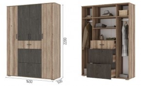 Шкаф Нельсон ШК03 Дуб каньон/железный камень в Шадринске - shadrinsk.mebel24.online | фото 2