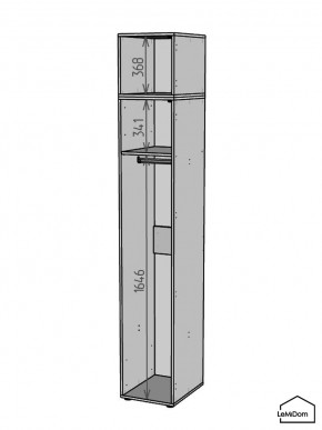 Шкаф с антресолью Linnea MHR-1A-1 2450х400х510 (Белый-М 11.1.2) в Шадринске - shadrinsk.mebel24.online | фото 3