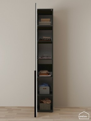 Шкаф с антресолью Linnea MHR-1A-2 2450х400х510 (Графит-М 11.1.25) в Шадринске - shadrinsk.mebel24.online | фото 4
