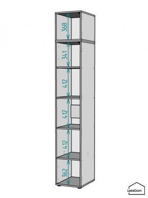 Шкаф с антресолью Linnea MHR-1POA-2 2450х400х510 (Белый-М 11.1.1) в Шадринске - shadrinsk.mebel24.online | фото 3
