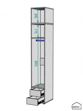 Шкаф с антресолью Linnea MHR-1POA-3 2450х400х510 (Белый-М 11.1.2) в Шадринске - shadrinsk.mebel24.online | фото 3