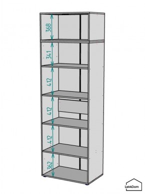 Шкаф с антресолью Linnea MHR-2A-2 2450х800х510 (Графит-М 11.1.25) в Шадринске - shadrinsk.mebel24.online | фото 3