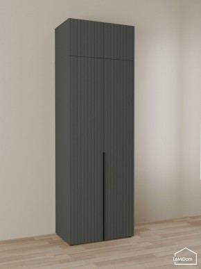 Шкаф с антресолью Linnea MHR-2A-3 2450х800х510 (Графит-М 11.1.25) в Шадринске - shadrinsk.mebel24.online | фото