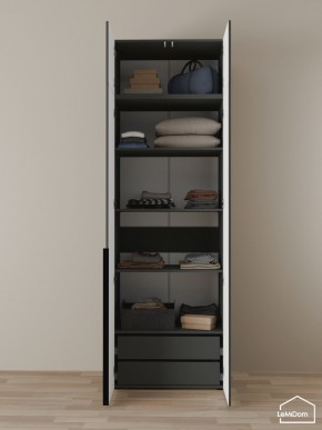 Шкаф с антресолью Linnea MHR-2A-3 2450х800х510 (Графит-М 11.1.25) в Шадринске - shadrinsk.mebel24.online | фото 5