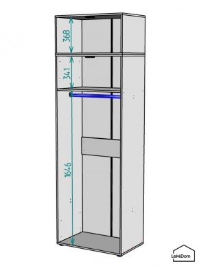 Шкаф с антресолью Linnea MHR-2POA-1 2450х800х510 (Белый-М 11.1.1) в Шадринске - shadrinsk.mebel24.online | фото 3