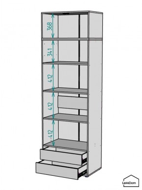 Шкаф с антресолью Linnea MHR-2POA-4 2450х800х510 (Белый-М 11.1.1) в Шадринске - shadrinsk.mebel24.online | фото 3