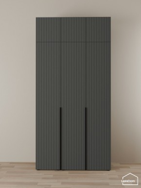 Шкаф с антресолью Linnea MHR-3A-1 2450х1200х510 (Графит-М 11.1.25) в Шадринске - shadrinsk.mebel24.online | фото