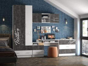 ВЕГА NEW Позитив Шкаф (Бетон темный/белый) в Шадринске - shadrinsk.mebel24.online | фото 3