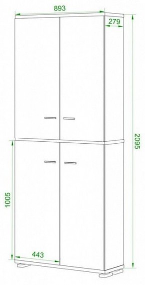 Шкаф-витрина Домино ПУ-30-3-ФС в Шадринске - shadrinsk.mebel24.online | фото 2