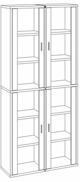 Шкаф-витрина Домино СУ(ш2в2)+4ФС в Шадринске - shadrinsk.mebel24.online | фото 2