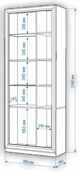 Шкаф-витрина Нобиле ШВтВ-ФСД-БЯН в Шадринске - shadrinsk.mebel24.online | фото 3