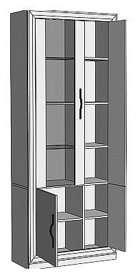 Шкаф-витрина Нобиле ШВтВ-ФСД-ФГК в Шадринске - shadrinsk.mebel24.online | фото 2