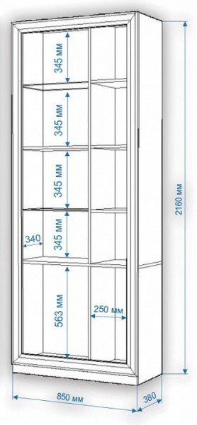 Шкаф-витрина Нобиле ШВтВ-ФСД-ФГК в Шадринске - shadrinsk.mebel24.online | фото 3