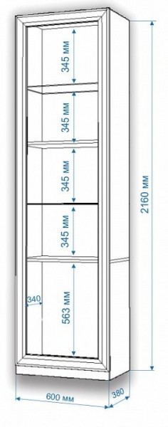 Шкаф-витрина Нобиле ВтВ-ФСД-БЯН в Шадринске - shadrinsk.mebel24.online | фото 2