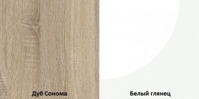 СОФИ Гостиная (модульная) дуб сонома/белый глянец в Шадринске - shadrinsk.mebel24.online | фото 4