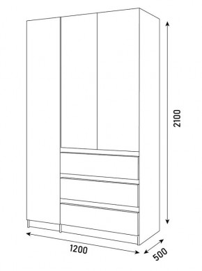 Спальный гарнитур Парус (Белый/Вотан) 1400 (Вариант-2) в Шадринске - shadrinsk.mebel24.online | фото 12