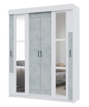 Спальный гарнитур VICTOR (модульный) Белый-Бетон в Шадринске - shadrinsk.mebel24.online | фото 12