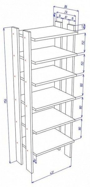 Стеллаж для обуви Cross СТЕЛ1 в Шадринске - shadrinsk.mebel24.online | фото 4