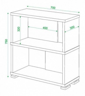 Стеллаж книжный Домино СБ-10_2 в Шадринске - shadrinsk.mebel24.online | фото 3