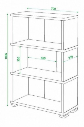 Стеллаж книжный Домино СБ-10_3 в Шадринске - shadrinsk.mebel24.online | фото 3