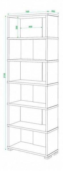 Стеллаж книжный Домино СБ-10_6 в Шадринске - shadrinsk.mebel24.online | фото 2