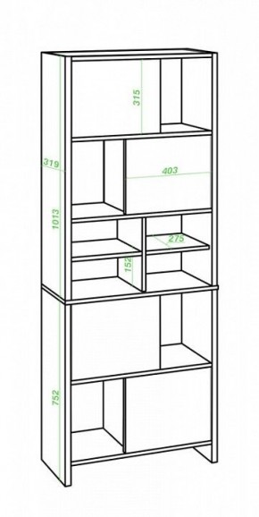 Стеллаж комбинированный Домино Lite СТЛ-ЗВХ в Шадринске - shadrinsk.mebel24.online | фото 2