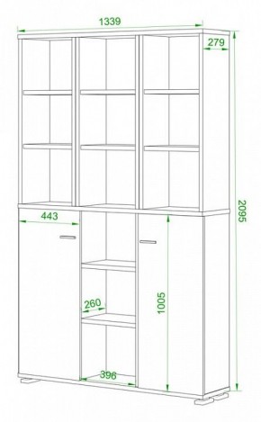 Стеллаж комбинированный Домино ПУ-40-6 в Шадринске - shadrinsk.mebel24.online | фото 2