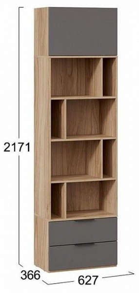 Стеллаж комбинированный Порто Исп. 2 ТД-393.07.20 в Шадринске - shadrinsk.mebel24.online | фото 5