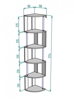 Стеллаж Maria S113-MA (Графит) в Шадринске - shadrinsk.mebel24.online | фото 3