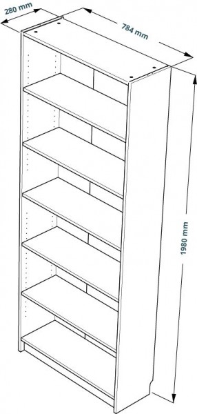 Стеллаж Варма 80, высокий с шестью полками, цвет белый в Шадринске - shadrinsk.mebel24.online | фото 3