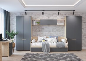 Стол 1200/3 ящика АНТАЛИЯ (Сонома/Графит софт) в Шадринске - shadrinsk.mebel24.online | фото 2