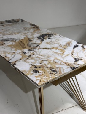 Стол ACERRA NEW 160 GLOSS GRAND JADE SOLID CERAMIC/ каркас цвета шампань, ®DISAUR в Шадринске - shadrinsk.mebel24.online | фото 5
