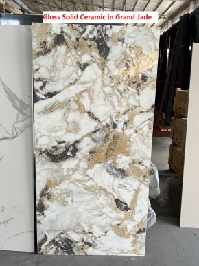 Стол ACERRA NEW 160 GLOSS GRAND JADE SOLID CERAMIC/ каркас цвета шампань, ®DISAUR в Шадринске - shadrinsk.mebel24.online | фото 6