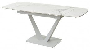 Стол ALATRI 120 GLOSS STATUARIO WHITE SOLID CERAMIC / WHITE, ®DISAUR в Шадринске - shadrinsk.mebel24.online | фото 5