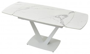 Стол ALATRI 120 GLOSS STATUARIO WHITE SOLID CERAMIC / WHITE, ®DISAUR в Шадринске - shadrinsk.mebel24.online | фото 6