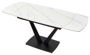 Стол ALATRI 120 MATT WHITE MARBLE SOLID CERAMIC / BLACK, ®DISAUR в Шадринске - shadrinsk.mebel24.online | фото 4