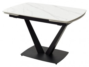 Стол ALATRI 120 MATT WHITE MARBLE SOLID CERAMIC / BLACK, ®DISAUR в Шадринске - shadrinsk.mebel24.online | фото 7