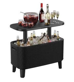 Стол Беви Бар (Bevy Bar Large Cool Bar), графит в Шадринске - shadrinsk.mebel24.online | фото 3