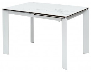 Стол CORNER 120 MATTE STATUARIO Белый мрамор матовый керамика, стекло/ белый каркас, ®DISAUR в Шадринске - shadrinsk.mebel24.online | фото 2