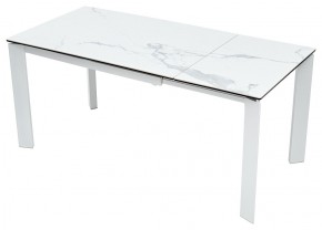 Стол CORNER 120 MATTE STATUARIO Белый мрамор матовый керамика, стекло/ белый каркас, ®DISAUR в Шадринске - shadrinsk.mebel24.online | фото 3