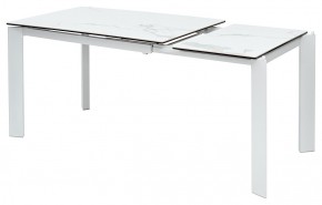 Стол CORNER 120 MATTE STATUARIO Белый мрамор матовый керамика, стекло/ белый каркас, ®DISAUR в Шадринске - shadrinsk.mebel24.online | фото 4